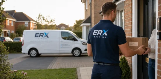 ERX private courier collecting personal belongings for direct delivery